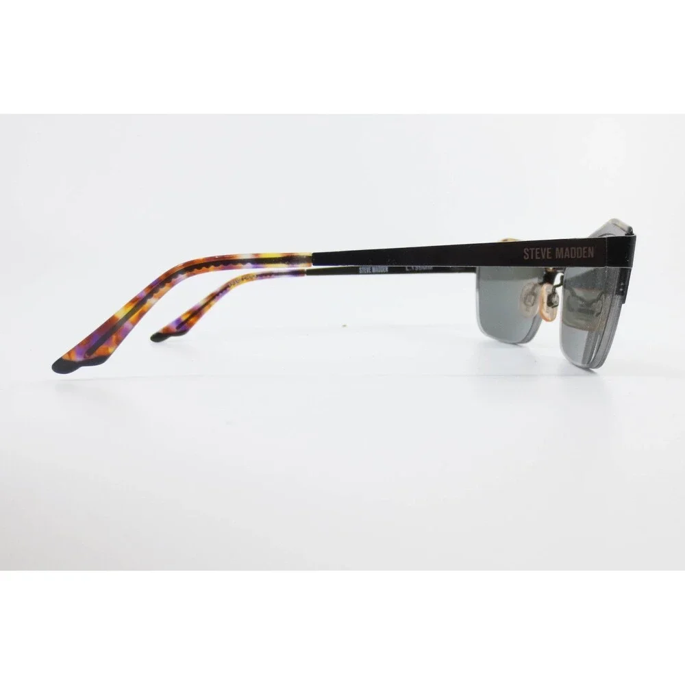 Steve Madden Dramatic Black Rectangular Semi Rimless Eyeglasses 54-16-135 35544